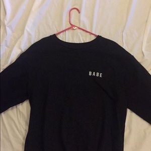 " babe" front patch sweatshirt